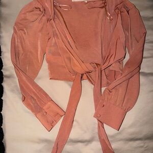 Potter's Pot Wrap Terracotta Blouse